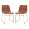 Flash Furniture 2 Pk 18 Inch Light Brown LeatherSoft Dining Chairs ET-ER18345-18-LB-GG - alternate 4
